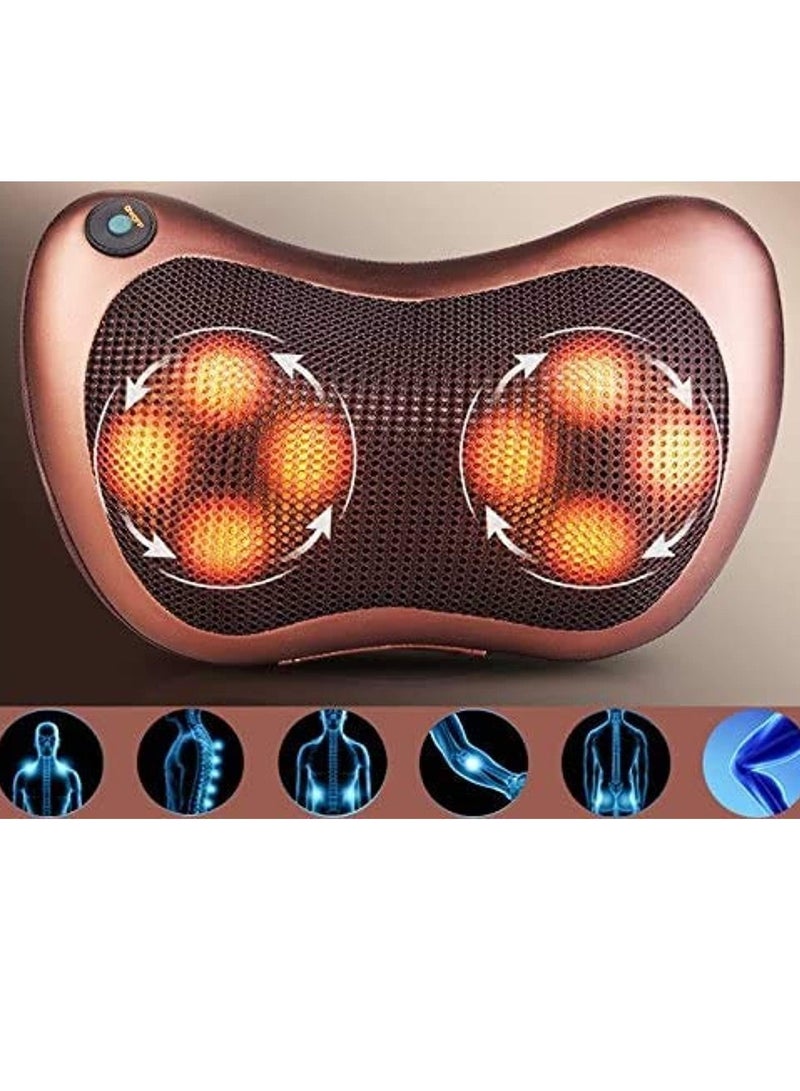 Neck Massage Pillow And Shoulders, Adomen, Legs Back Massager Relaxation By 8 Head With Magnet Vibrator Electric Heating Kneading Therapy - Image 2