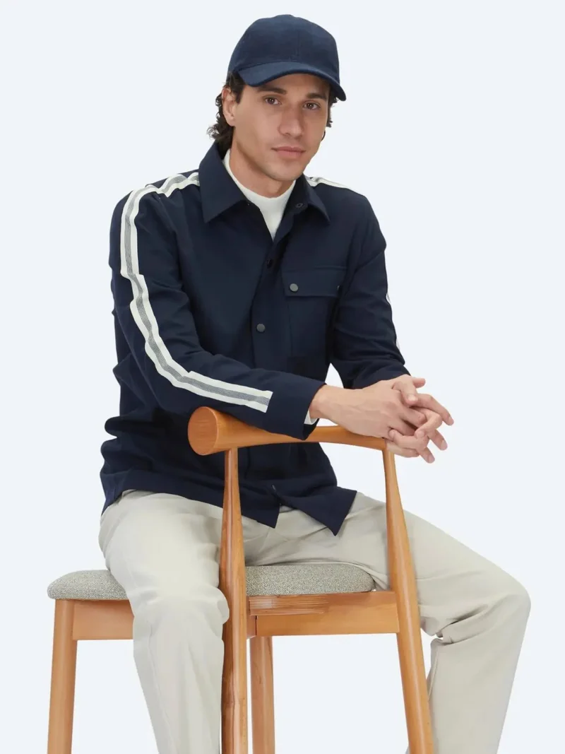 Kip Navy Blue Overshirt