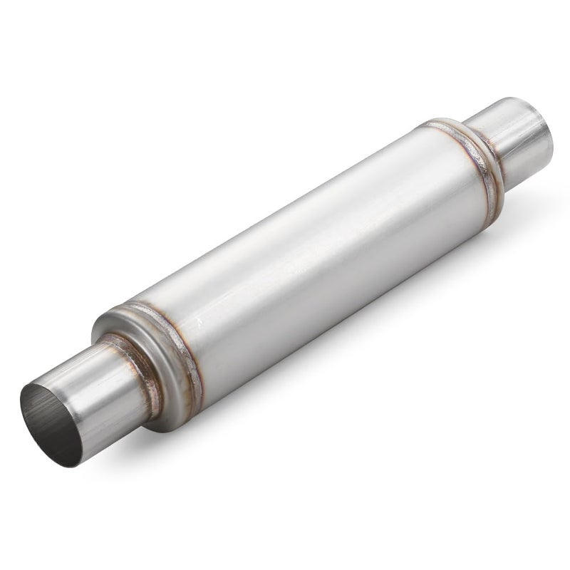 AKARCK 25 Inlet Exhaust Resonator 25 Inlet 25 Outlet 20 Overall Length Muffler Resonator Stainless Steel
