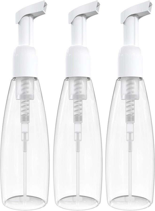 BRIGHTFROM Foaming Soap Dispenser Pump Bottles, BPA Free Empty Refillable Plastic Container for Liquid Soap - Kitchen, Bathroom, Commercial - 8oz (250ml) Pack of 3, Clear - Image 1
