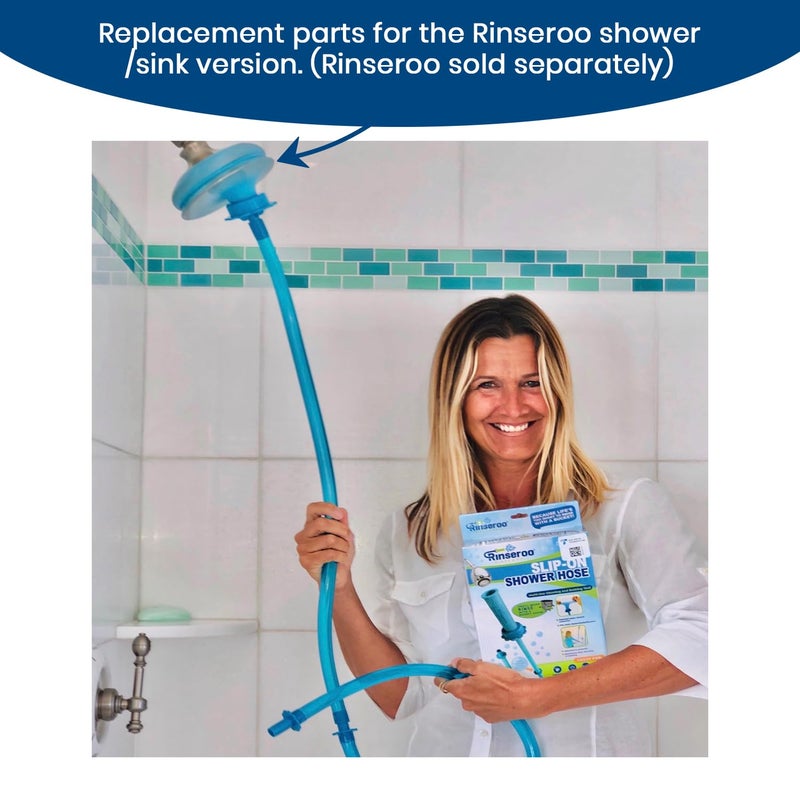 Rinseroo Replacement Shower Hose Connectors (3 pack) for Rinseroo- Slip-on Handheld Water Hose Attachment/Faucet Adapter for Shower & Sink, Detachable Shower Sprayer (NOT FOR TUB VERSION) - Image 5