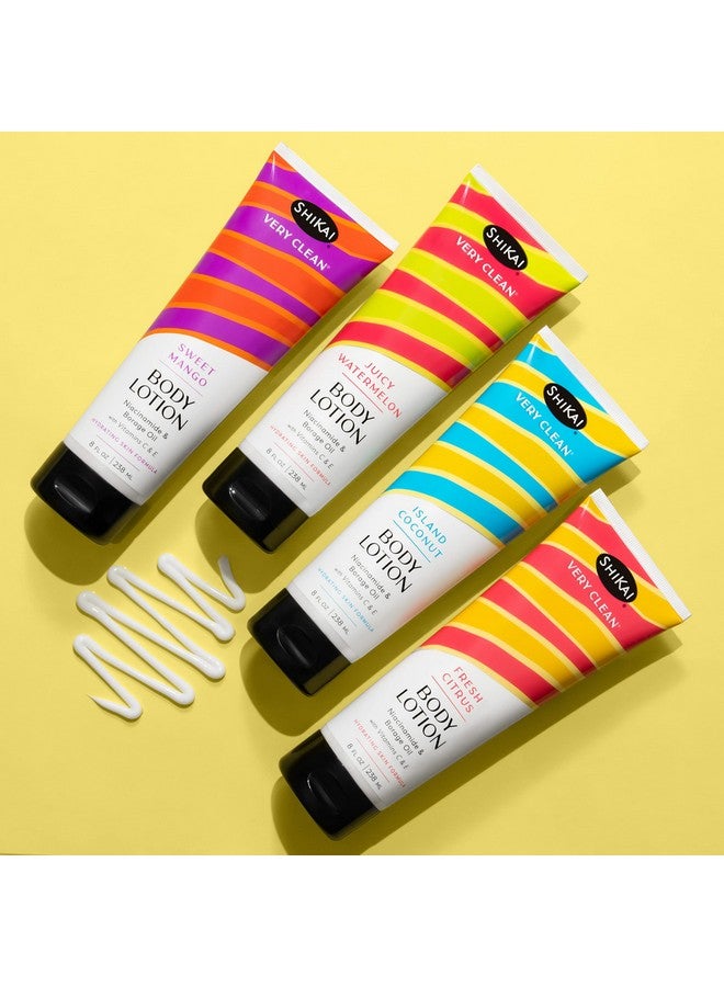 SHIKAI لوشن الجسم النظيف جداً (بطيخ عصير 8 أونصات) مرطب للبشرة الجافة مع النياسيناميد وزيت البوراج وفيتامين C و E - Image 3