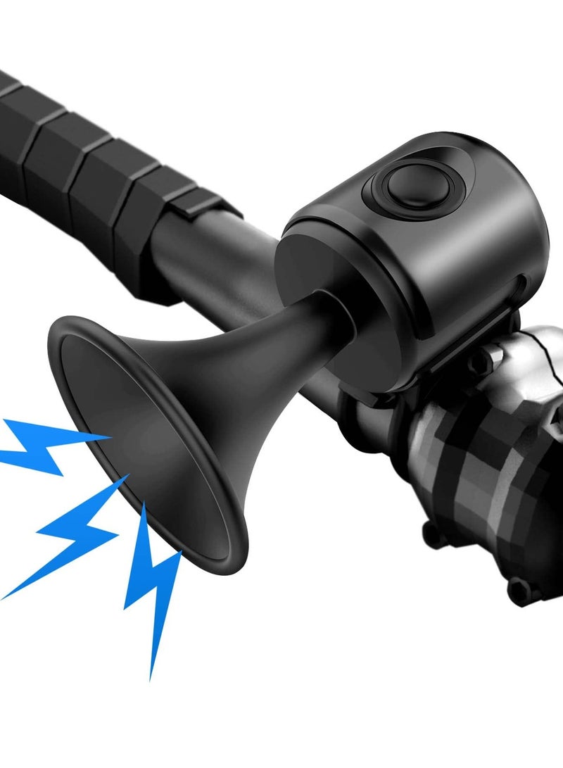 SYOSI جرس دراجة إلكتروني، جرس دراجة مقاوم للماء IPX4، جرس دراجة كهربائية MTB، بوق إلكتروني، مناسب للمقابض من 15-30 مم، ملحقات الدراجة (120 ديسيبل)