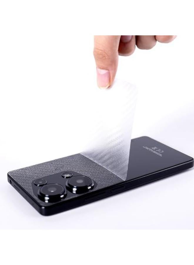 erorex 2 Pack Screen Protector For Xiaomi Poco M6 Pro 4G 6.67" 9H Hardness Tempered Glass With 1Pc Camera Lens Protector 1Pc Back Carbon Fiber Film Anti Scratch Bubble Free - Image 4