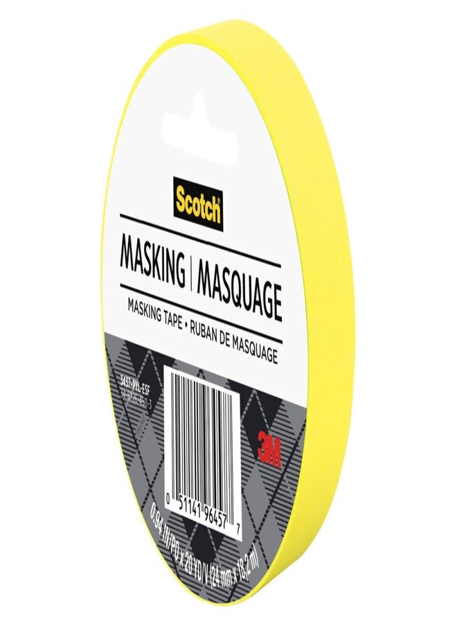 Scotch Expressions Masking Tape, .94 in x 20 yd, Great for Decorating, DIY, and Crafts, 6 Rolls, Primary Yellow - Image 2