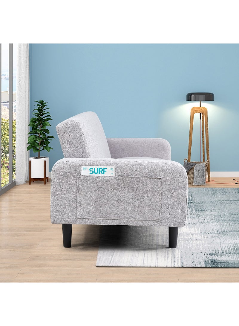 Home Box Rome 3-Seater Fabric Sofa Bed with Side Pocket 80 x 78 x 206 cm - Image 5