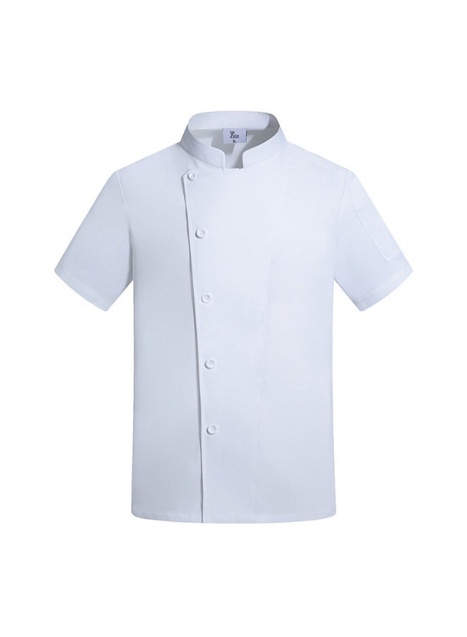 NIBEMINENT Hotel Chef Uniform Thin Western Restaurant Hotel Kitchen Summer Clothes Breathable Dining Chef Overalls Men's - Image 1