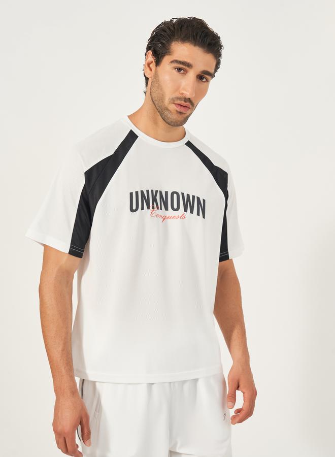 Styli Contrast Panel Ultra Lightweight Athleisure T-Shirt  - Image 1