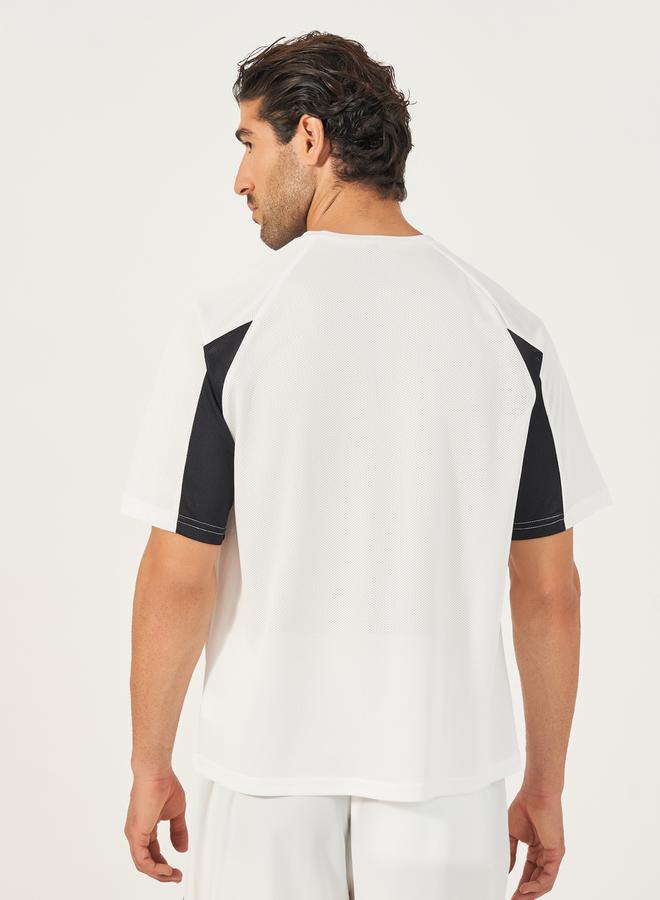 Styli Contrast Panel Ultra Lightweight Athleisure T-Shirt  - Image 4