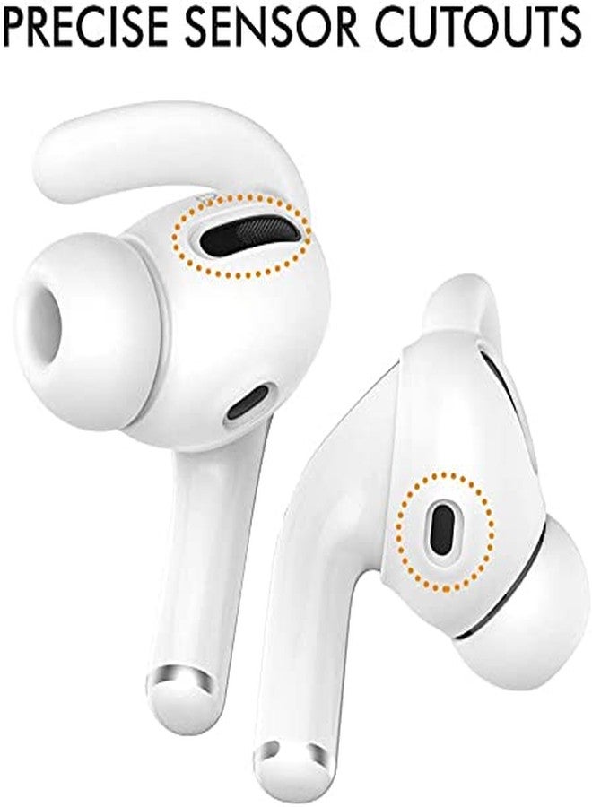 AhaStyle 3 Pairs AirPods Pro Ear Hooks Covers [Added Storage Pouch] Anti-Slip Ear Covers Accessories Compatible with Apple AirPods Pro (White) - Image 5
