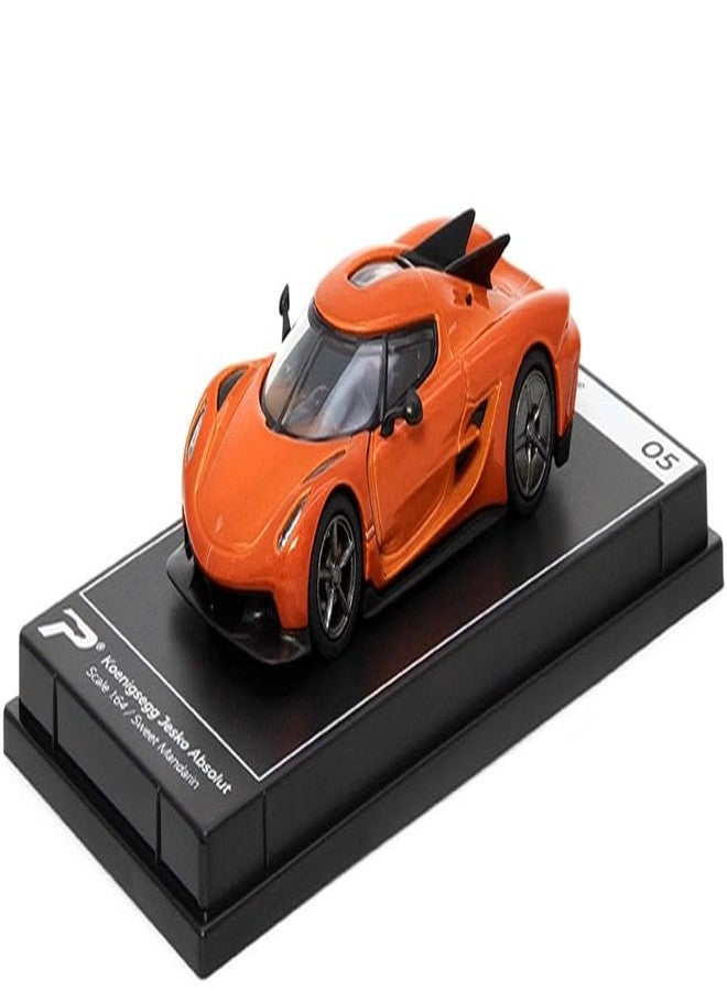 PosterCars 1:64 Scale Koenigsegg Jesko Absolut Orange Hypercar League Collection No.5 Sculpture - Image 1