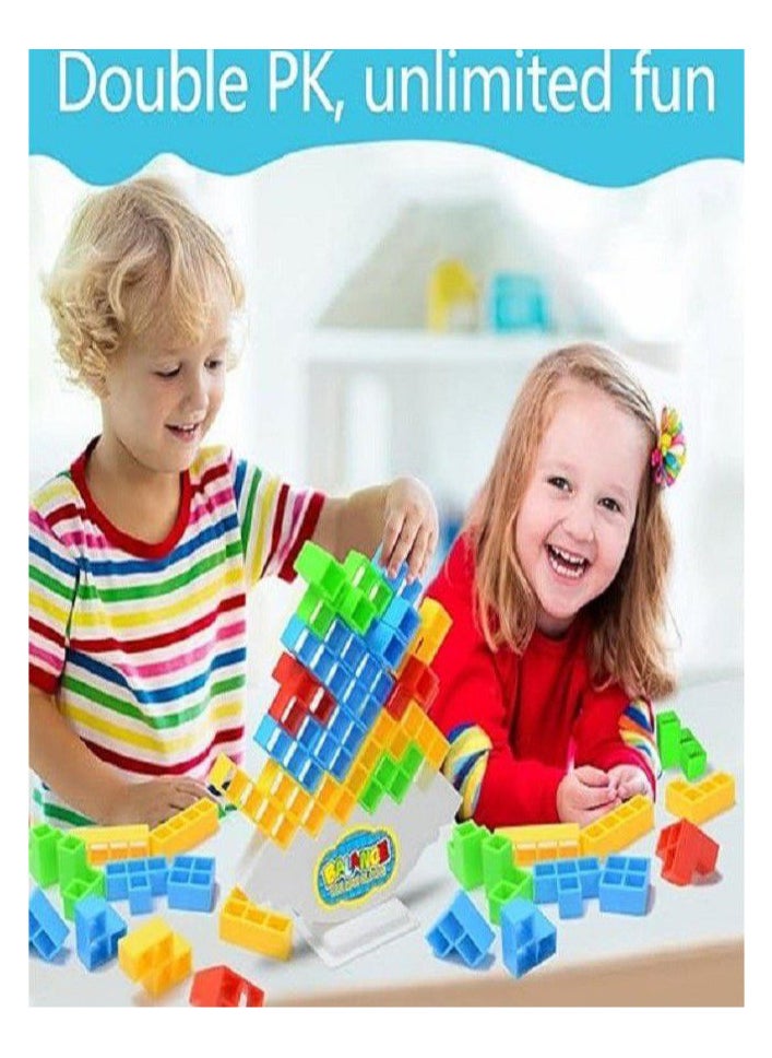 Tetra Tower Game, 32 Pieces Tetris Balance Tower Game, Creative Stacking Game Toy, Stacking Blocks Balancing Game, Wooden Stacking Tower for Kids, Puzzle Game Gifts for Boys and Girls  - Image 2