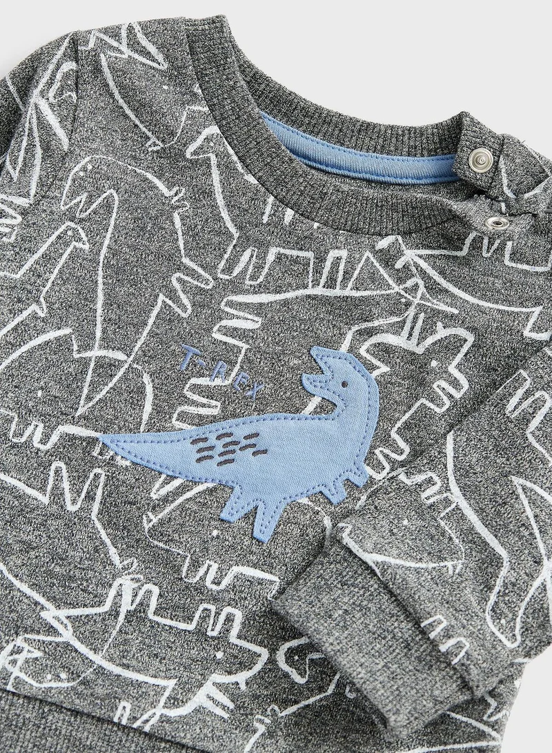 mothercare Dino Print Sweat Top