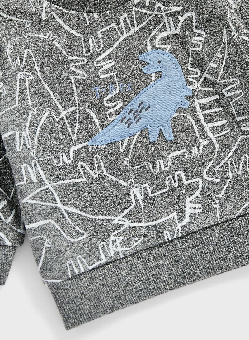 mothercare Dino Print Sweat Top