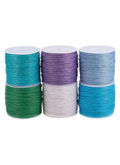 Generic PandaHall Elite 6 Rolls 1mm Waxed Cotton Cord Thread Beading String 80 Yards per Roll Spool for Jewelry Making and Macrame Supplies 6 Colors  - Image 4