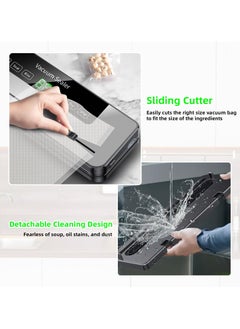 Generic Vacuum Sealer Machine, 50 Vacuum Bags, Built-in Cutter, LED Indicators, for Dry/Moist Food  - Image 3
