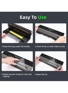 Generic Vacuum Sealer Machine, 50 Vacuum Bags, Built-in Cutter, LED Indicators, for Dry/Moist Food  - Image 4