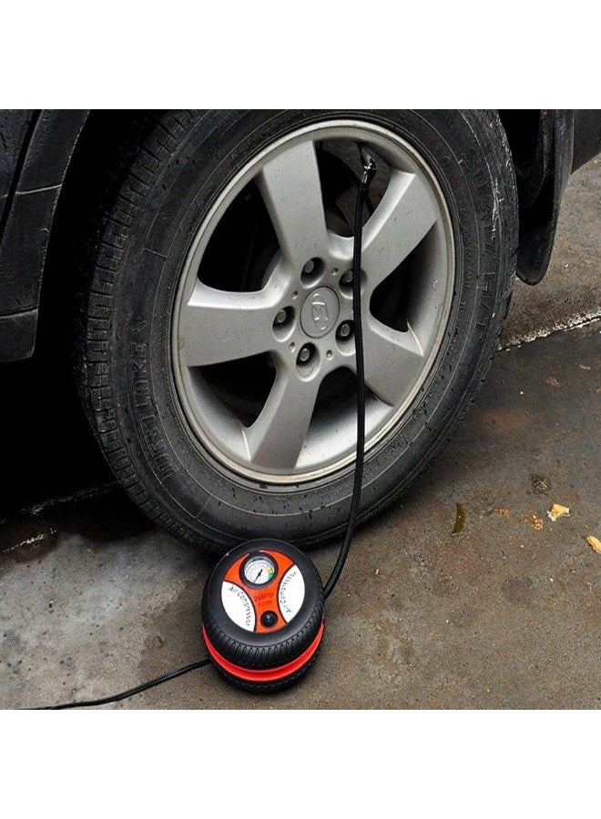 منفاخ وكمبروسر هواء محمول للسيارة 260 PSI – يعمل على ولاعة السيارة 12 فولت – مزود بمقياس ضغط لنفخ الإطارات، الدراجات، الكرات، والمراتب الهوائية. - Image 4