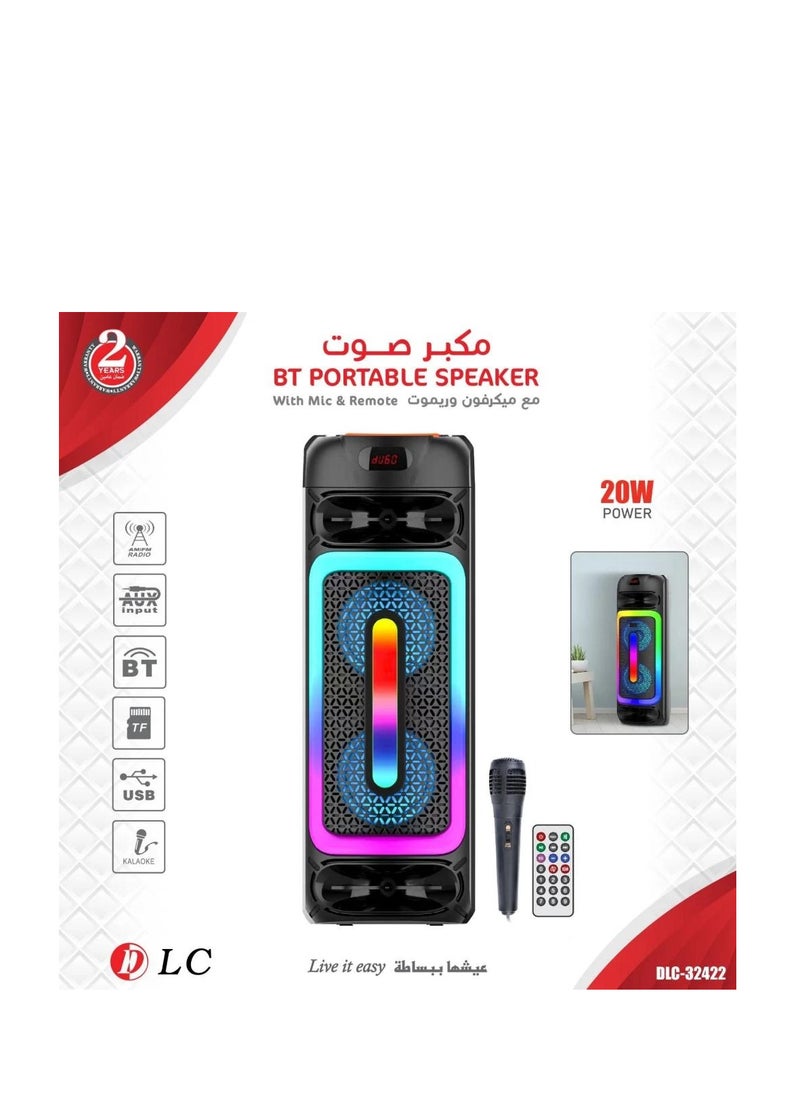 DLC Attractive Light-Up Speaker with Microphone and Remote