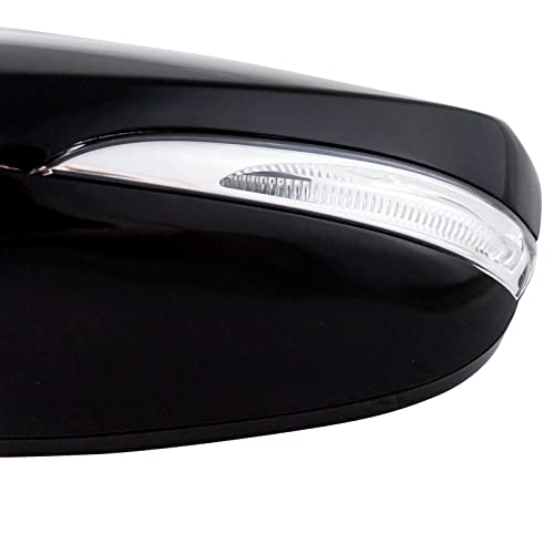 TRQ Left Mirror with Housing Turn Signal Drivers Side Compatible with 2014-2016 Hyundai Veloster HY1320219 - Image 2