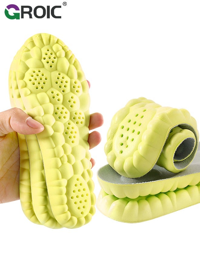 GROIC نعل حذاء قابل للتنفس، نعل حذاء رياضي، يوفر امتصاص صدمات ممتاز وتوسيد لتخفيف آلام القدم، نعل مريح للرجال والنساء للاستخدام اليومي، تخفيف آلام القدم الناتجة عن التهاب اللفافة الأخمصية - Image 1