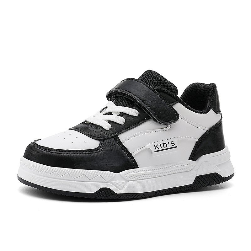 Children'S Shoes Leather Non-Slip Casual White Shoes For Middle And Large Children Students Campus All-Match Board Shoes - Image 1