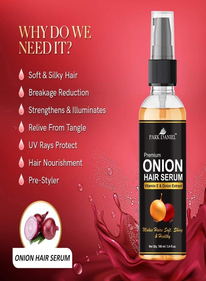 Park Daniel Premium Onion Hair Serum With Vitamin E-For Silky & Smooth Hair (100 ml), Yellow - Image 3