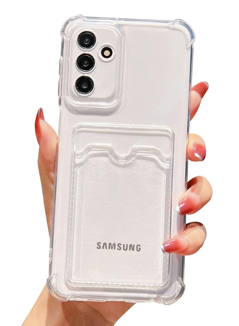 ten.tech TenTech Transparent cover with shockproof corners with card holder - card holder - heat-resistant polyurethane card holder for Samsung Galaxy A04S  - transparent  - Image 1