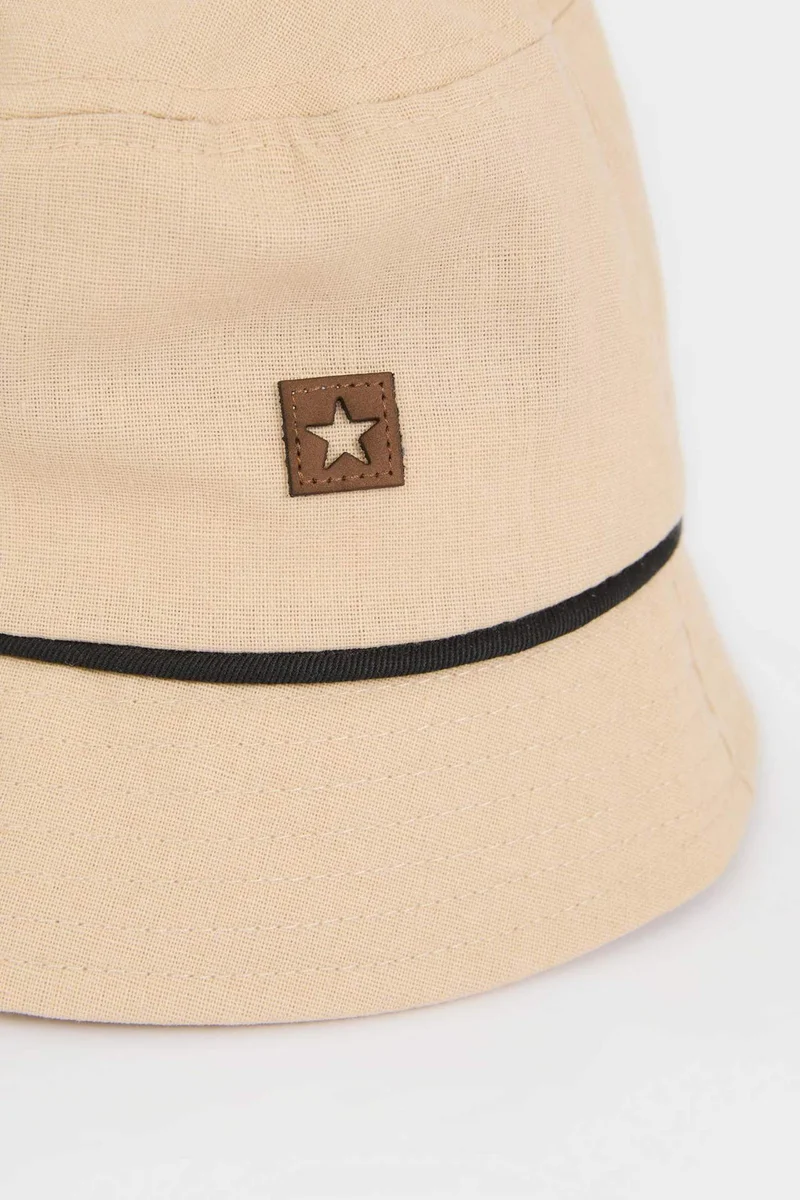 DeFacto Baby Boy Label Printed Linen Blend Bucket Hat