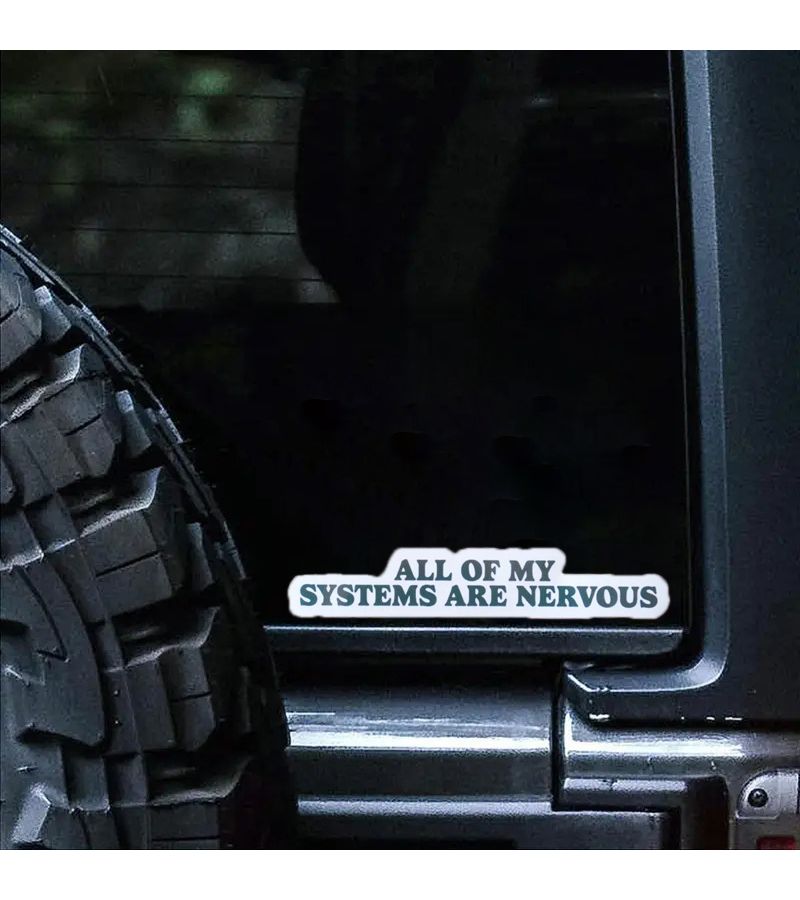 Nervous System Vinyl Sticker Design 3pc Set Funny Sarcastic Laptop Decal - Image 5