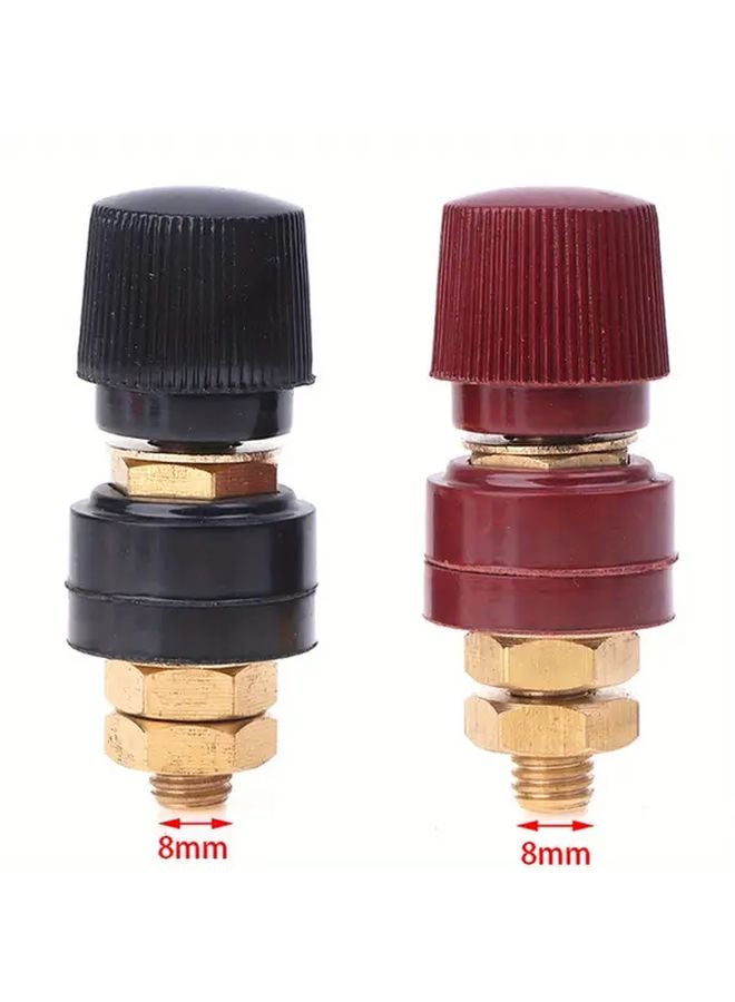 قطعتان من مجموعة موصلات أطراف البطارية النحاسية، قضيب توصيل 8 مم، بديل عمود توصيل طاقة السيارة - Image 1