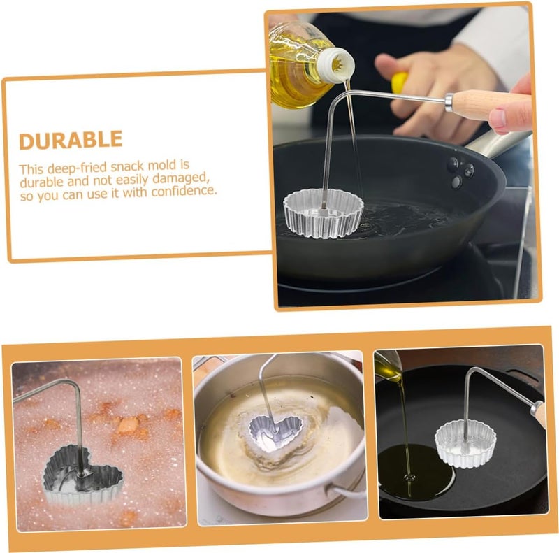 Dough Oil Frying Mold with Handle Non-stick Snack Molds for DIY Fried Treats Lightweight Household Kitchen Tool for Hotels Restaurants and Snack Bars - Image 4