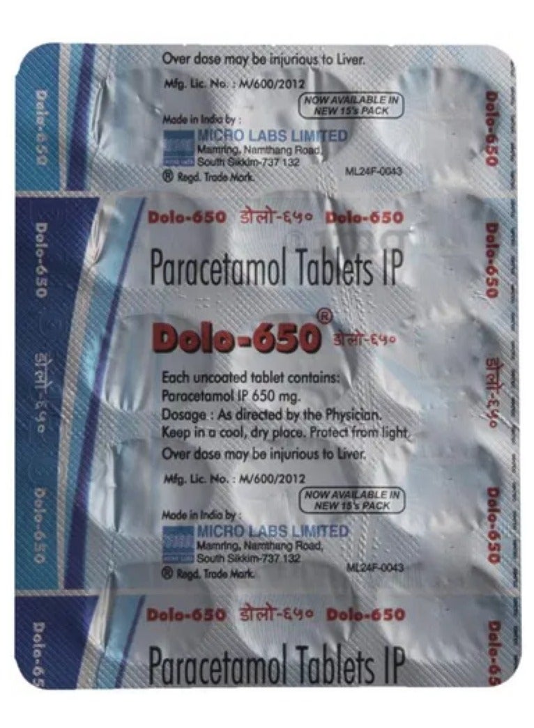 MICROSYNERGY Dolo 650mg 30 Tablets - Image 4
