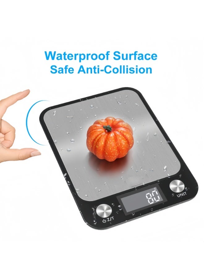 CIMIA Food Scale,Digital Kitchen Scale Weight Grams and Ounces for Baking Cooking Coffee, 7 Units with Tare Function, LCD Display, 1g/0.1oz High Precise Graduation, Batteries,Easy Clean Stainless Steel - Image 4