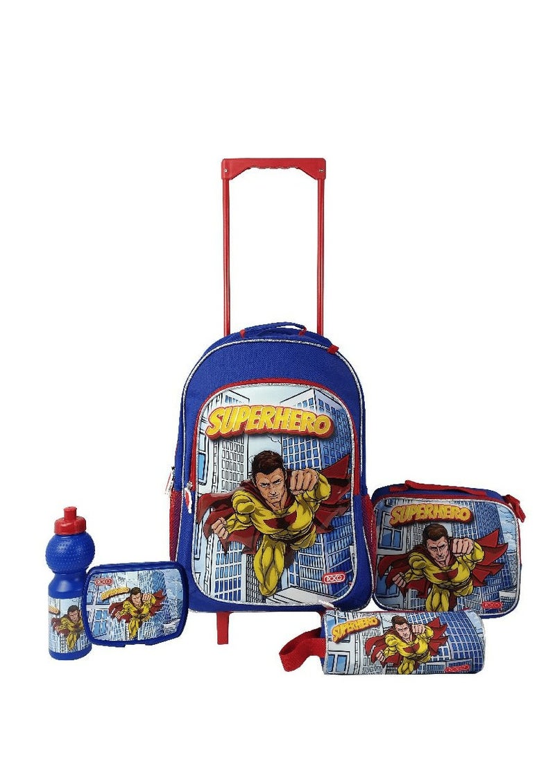 ROCO Super Hero 5-in-1 Value Set Trolley Bag with Accessory