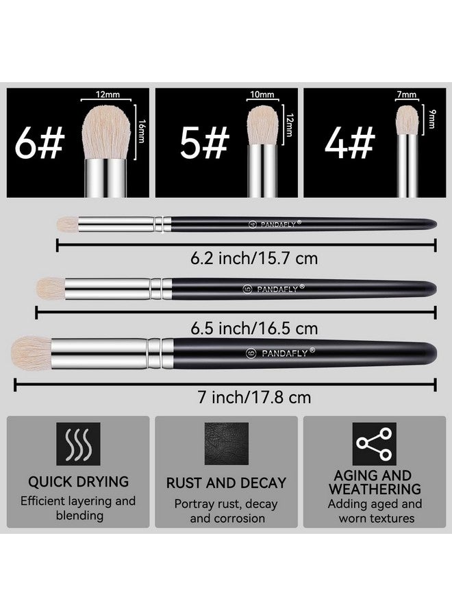 باندافلاي مجموعة فرش الرسم الجافة من باندافلاي - 3 أحجام، مجموعة فرش الرسم التفصيلية للهوايات، فرش الرسم الأكريليكية لألعاب الطاولة والحرب، 40 ألف، مجسمات دي إن دي، قلعة، نموذج مصغر، لوحة زيتية مائية - Image 4