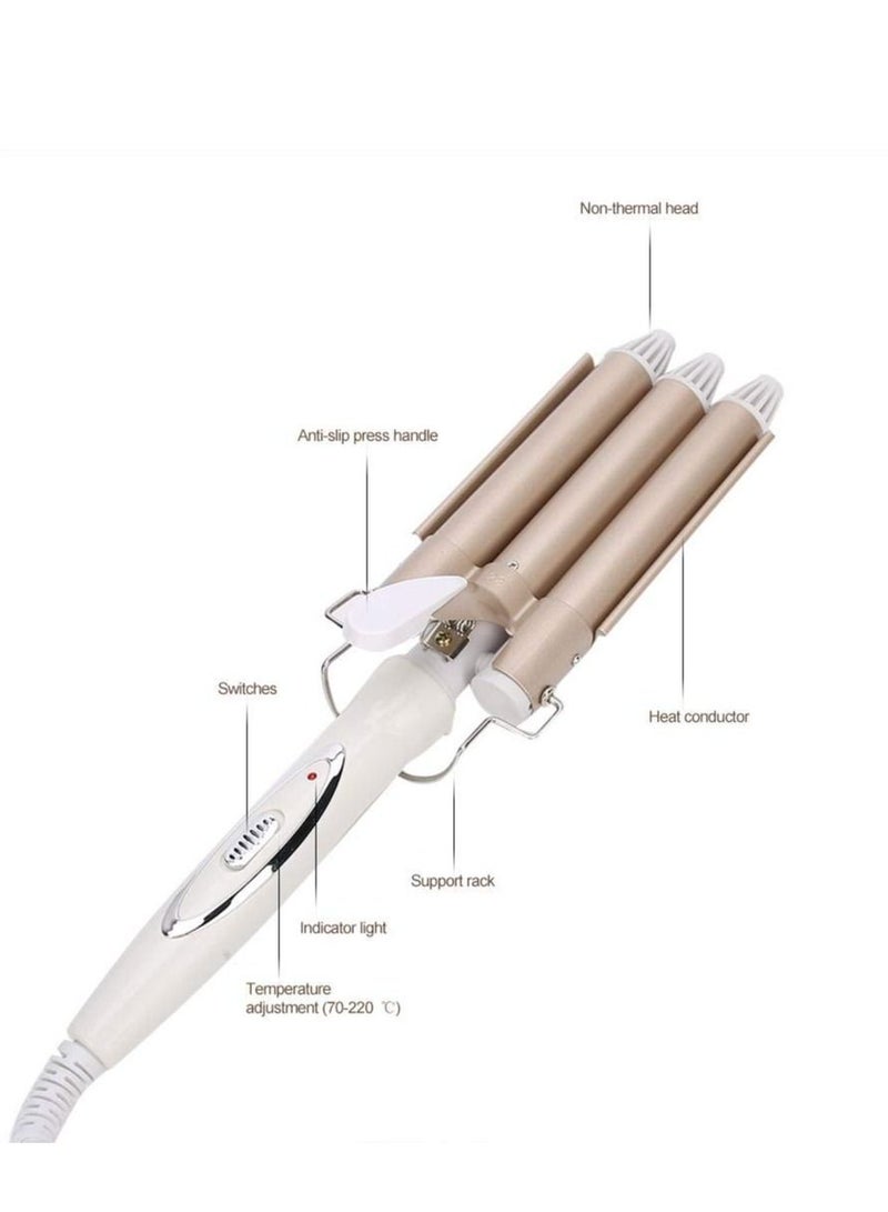 3-barrel Hair Curler Hair Curling Stick Curling Iron Wand Hairdressing Perm Styling Tool - Image 2