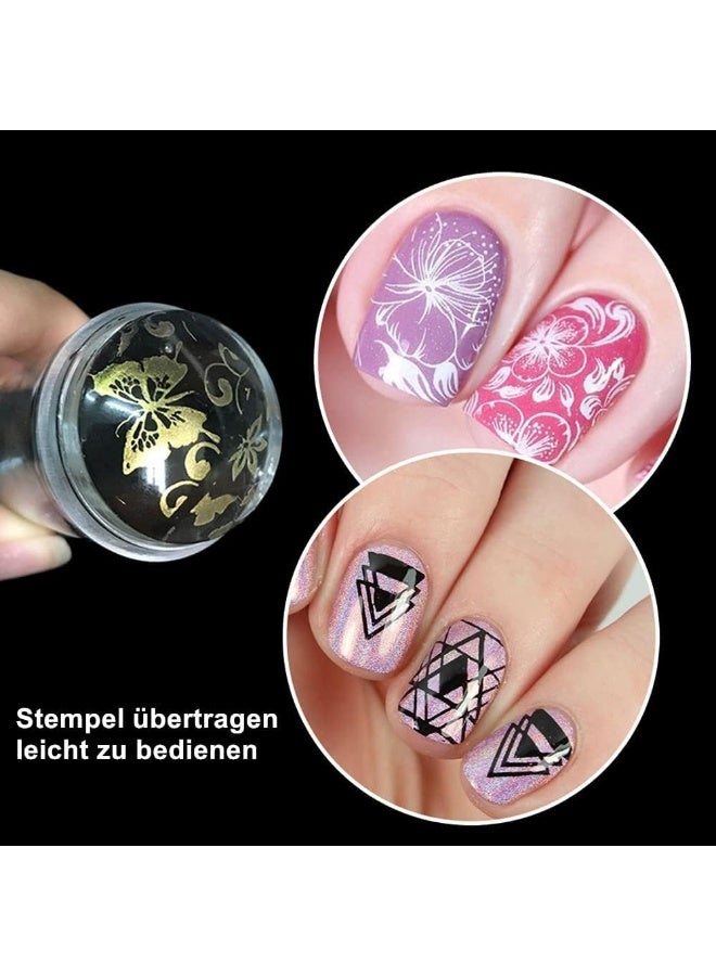 Generic Nail Art Stamper with Scraper, Silicone Nail Stamp, for Stamping & French Nails, Fingernails Stamping for Varnish, UV Gel or Acrylic, DIY Manicure Tools, Nail Transfer Stamp (1 Piece)  - Image 4
