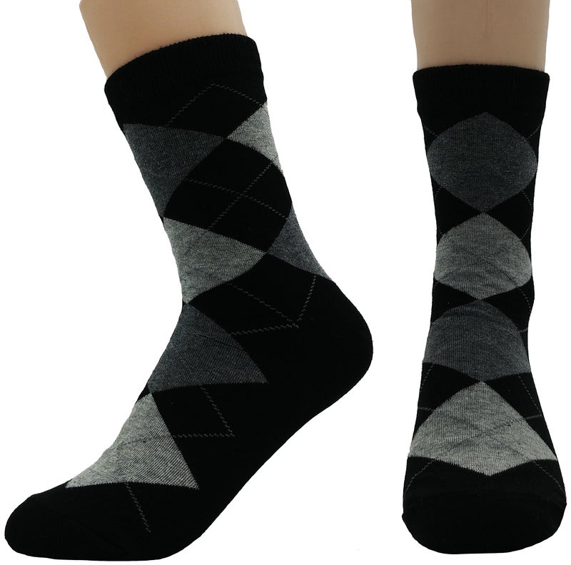 JJMax Women's Everyday Basic Cotton Blend Argyle Comfort Socks - Image 5
