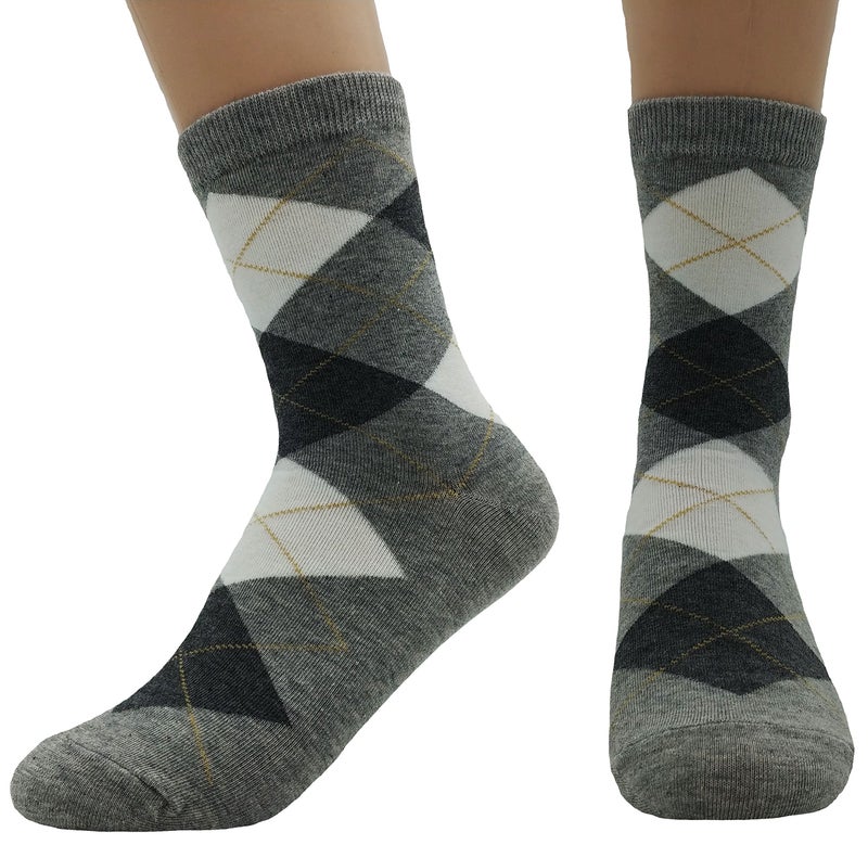 JJMax Women's Everyday Basic Cotton Blend Argyle Comfort Socks - Image 4