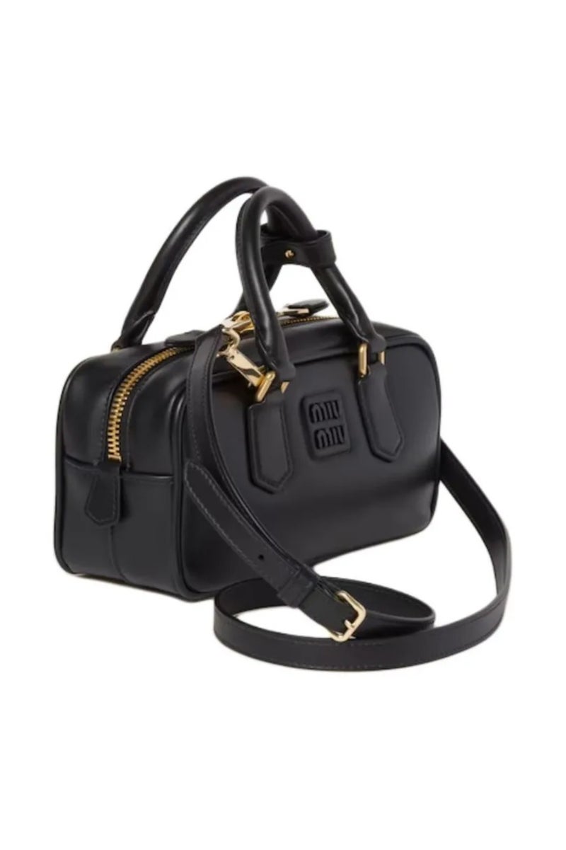 Miu Miu Arcadie Leather Crossbody Hobo Handbag Women Camera With Top Handle  - Image 2
