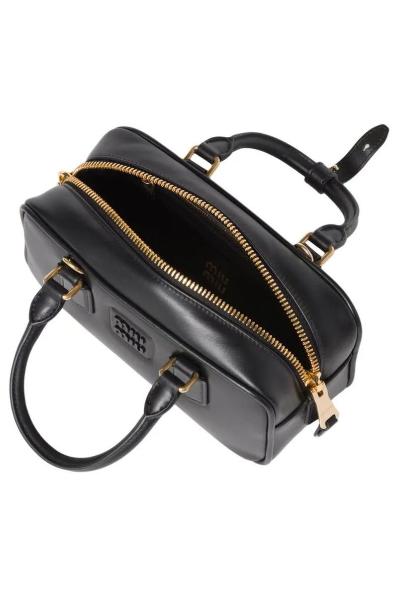 Miu Miu Arcadie Leather Crossbody Hobo Handbag Women Camera With Top Handle  - Image 4