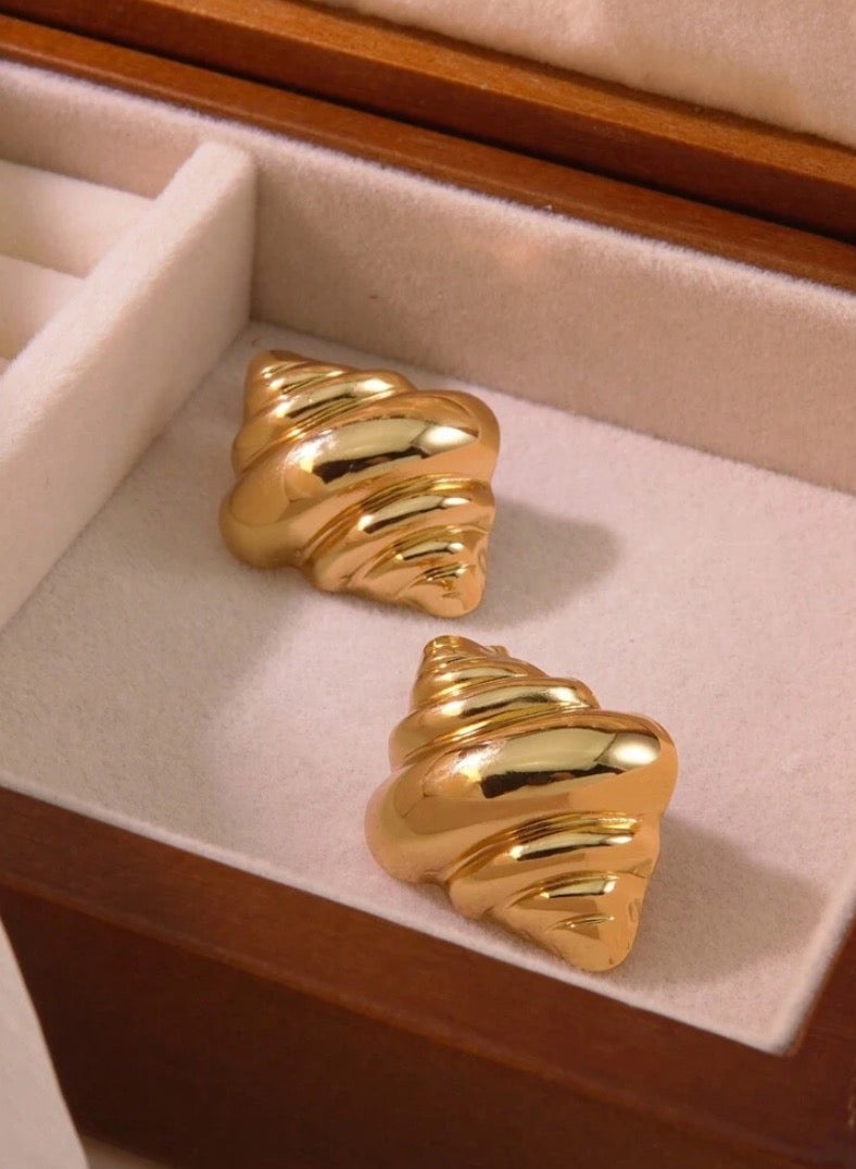 Equal Elegant Stainless Steel Gold Plated Earrings For Women - Image 2