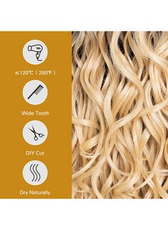 جويدر هير باروكة شعر صناعية من JOEDIR HAIR بجزء أمامي من الدانتيل مع غرة جانبية للنساء، 24 بوصة، أشقر أومبري، شعر مستعار طويل مجعد ومموج للحفلات اليومية (اللون: TT4/8613)  - Image 5