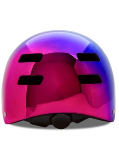 Spartan Mirage Kids Helmet (Rainbow Chrome) for Kids Ages 6-14; Multi-Sport Boys and Girls Scooter, Bike and Skateboard Helmet  - Image 3