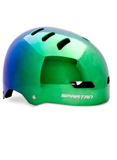 Spartan Mirage Kids Helmet (Rainbow Chrome) for Kids Ages 6-14; Multi-Sport Boys and Girls Scooter, Bike and Skateboard Helmet  - Image 2