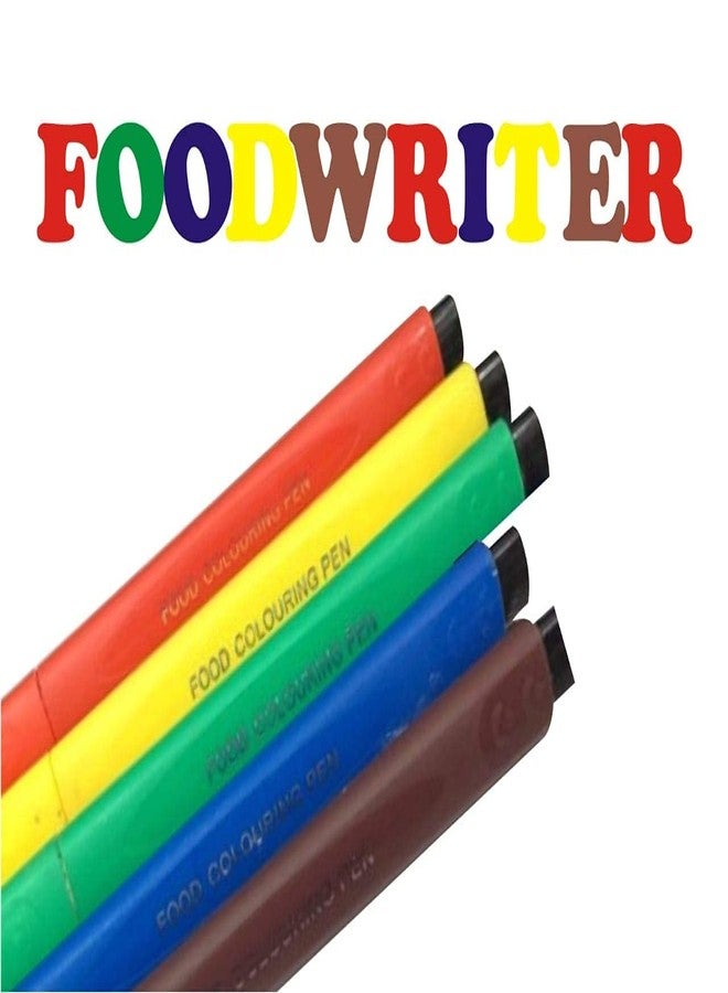 NF Noble Foods Food Writer Cake Decorating Markers Pens, Assorted Colors, Set of 5 Pcs - Image 2
