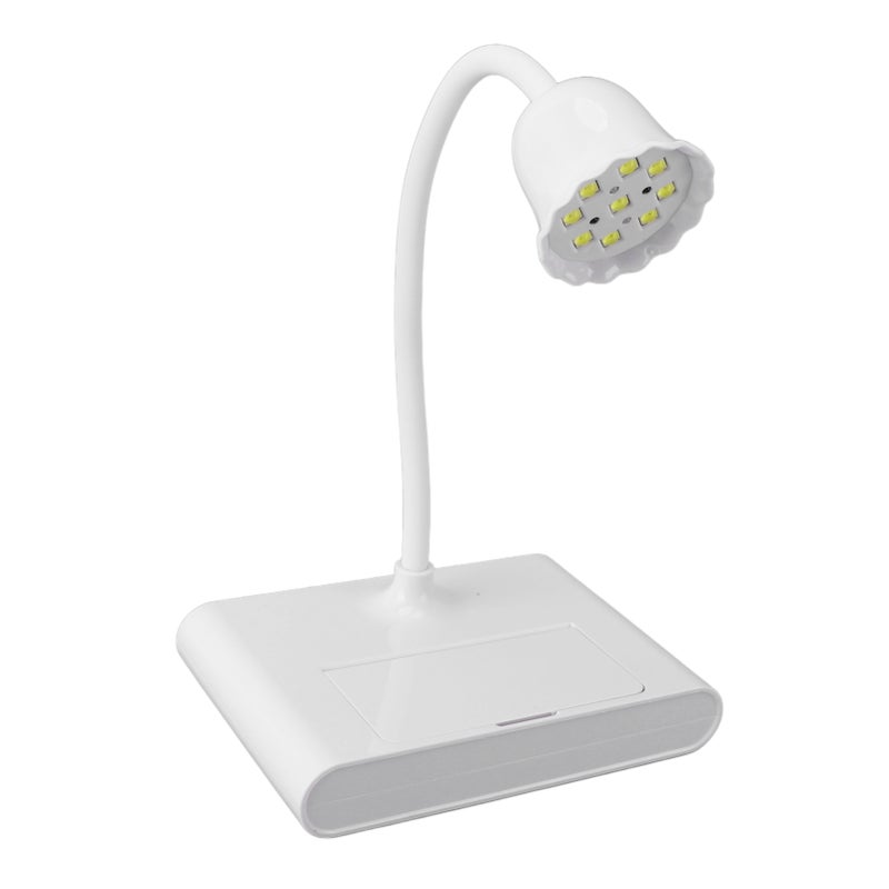 مصباح أظافر LED بالأشعة فوق البنفسجية مع مرآة 20 واط زاوية قابلة للتعديل 360 درجة احترافية وطول عمر طويل لاستخدامات المانيكير - Image 2