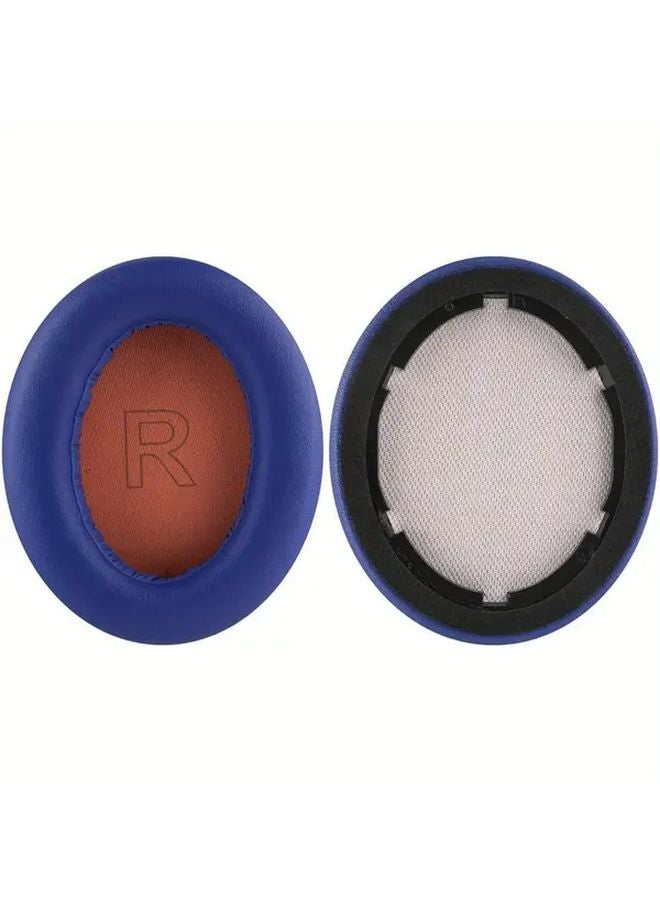 Q10 Blue Orange Net Headphone Ear Cushion Covers Faux Leather Comfortable Durable - Image 1