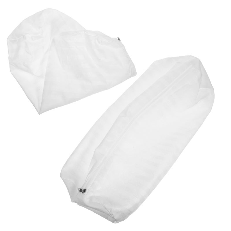2Pcs White Cylinder Pillow Covers Soft Zippered Round Neck Pillow Case for Sofa and Home - Image 4